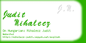judit mihalecz business card